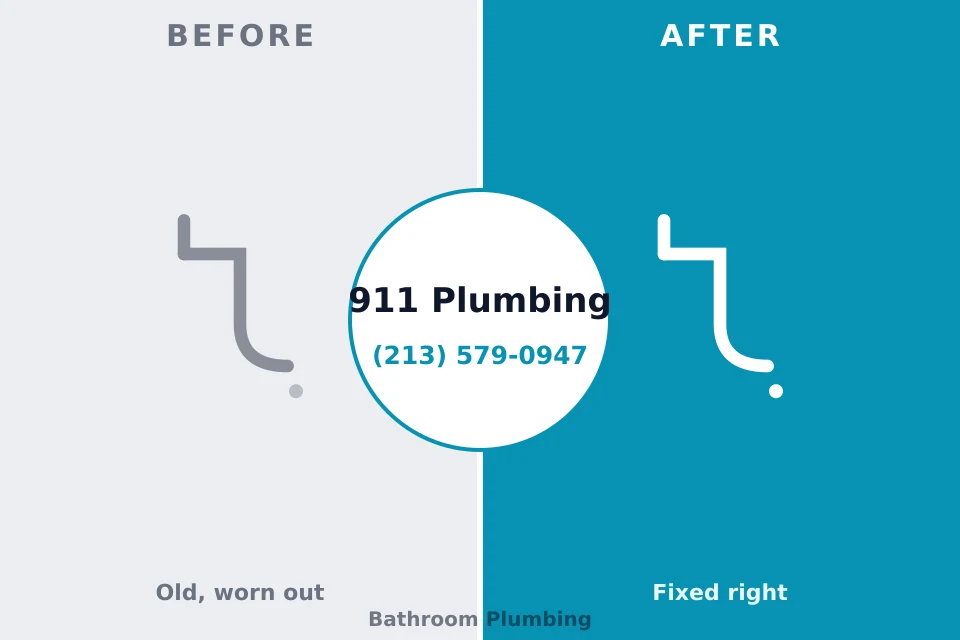 Before and after: plumbing repair Woodinville, WA